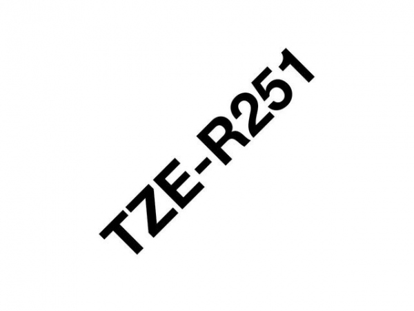 Brother TZe-R251 Black on white ribbon tape 24mm wide