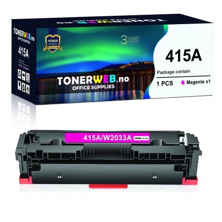 Tonerkassett, erstatter HP Magenta 415A (2100 sider)