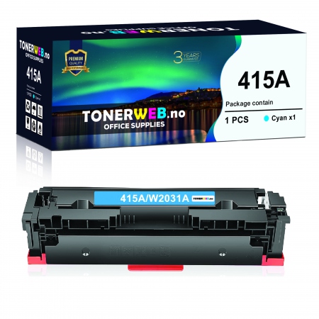 Tonerkassett, erstatter HP Cyan 415A (2100 sider)