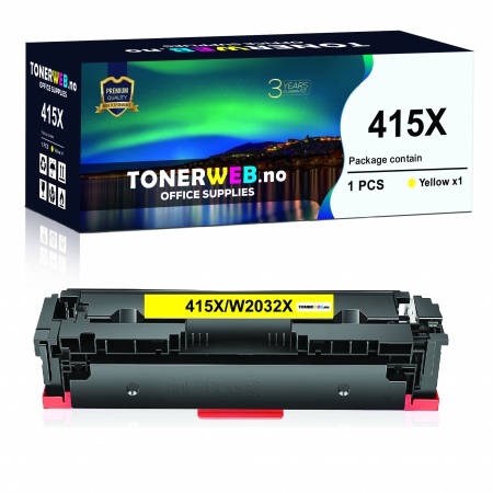 Tonerkassett, erstatter HP Toner Gul 415X (6000 sider) 