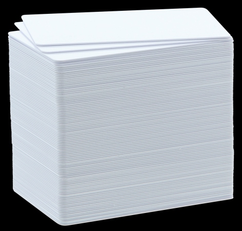 Badgy blank white 0,76mm thick cards (100)