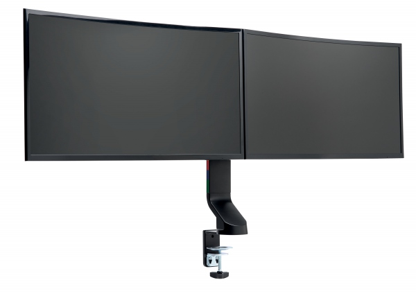 Monitor Arm Space Saving Dual Black