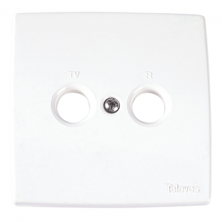 TELEVES Plate for Outlet TV/Radio White