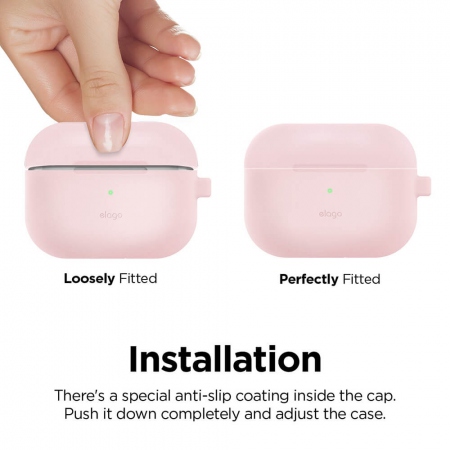 ELAGO Etui for Airpod Pro med Hengekrok Rosa