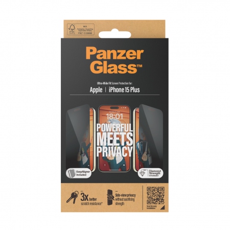 PanzerGlass iPhone 15 Plus UWF Privacy wA