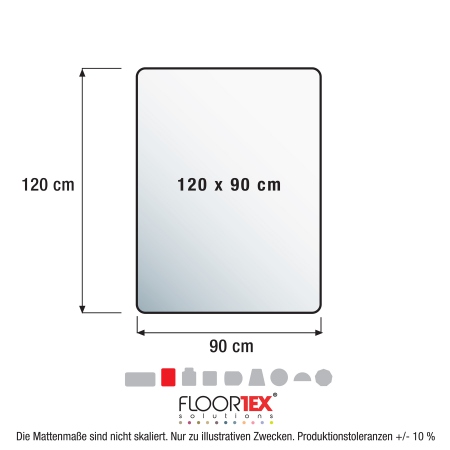 Advantage Budget stolunderlag PVC 90x120 cm hardt gulv