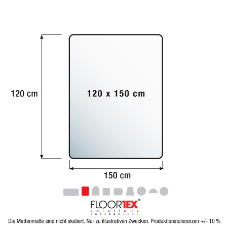 Advantage Budget stolunderlag PVC 120x150 cm teppe