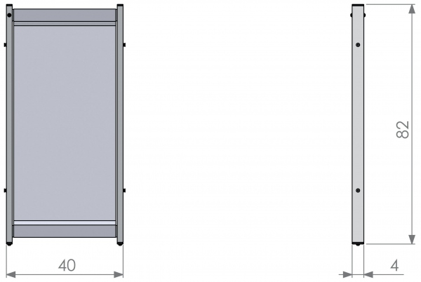 Skillevegg bord film small 40x82cm