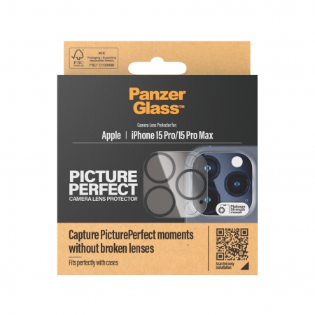 PanzerGlass PicturePerfect for iPhone 15 Pro/15 ProMax Black