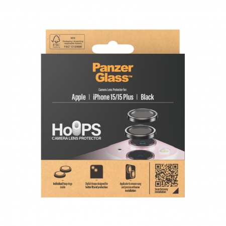 PanzerGlass Hoops for iPhone 15/15 Plus Black