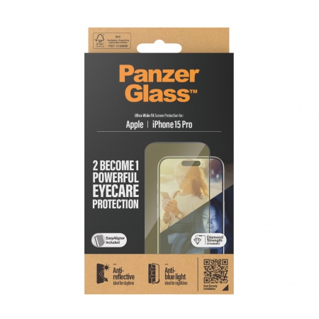 PanzerGlass iPhone 15 Pro AntiR&amp;AntiBL UWF wA