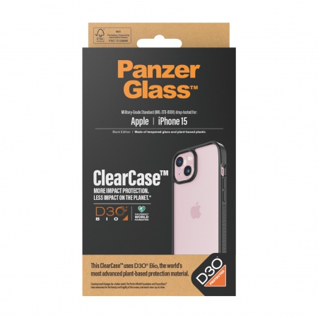 PanzerGlass iPhone 15 Clearcase with D3O