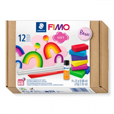 Modeling clay Fimo® Soft Basic set 9x25g w/tools (12)