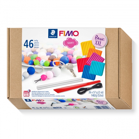 Modeling clay Fimo® Soft Basic XXL 26x57 w/tools (46)