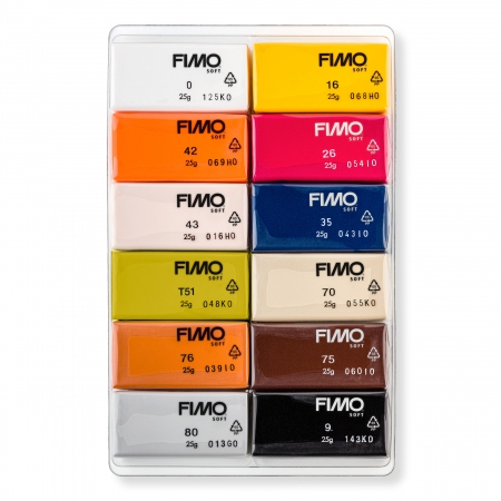 Modeling clay Fimo® Soft Natural 12x25g ass (12)