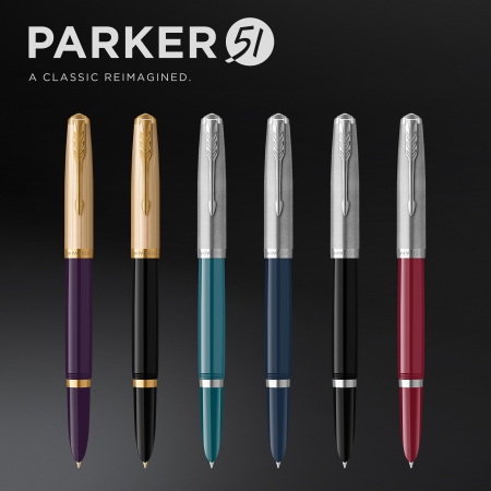 Parker 51 fyllepenn i gaveeske blgrnn/krom