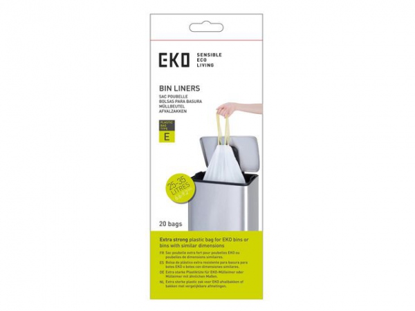 Avfallspose Eko E 55X70 25-35L Hvit (12 stk)