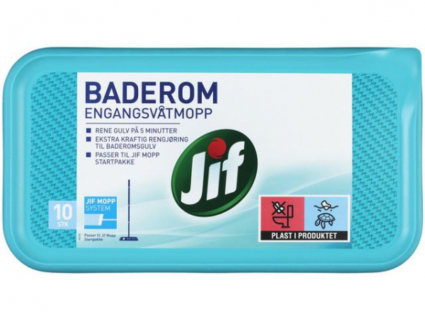 Engangsvåtmopp Jif Baderom (10 stk)