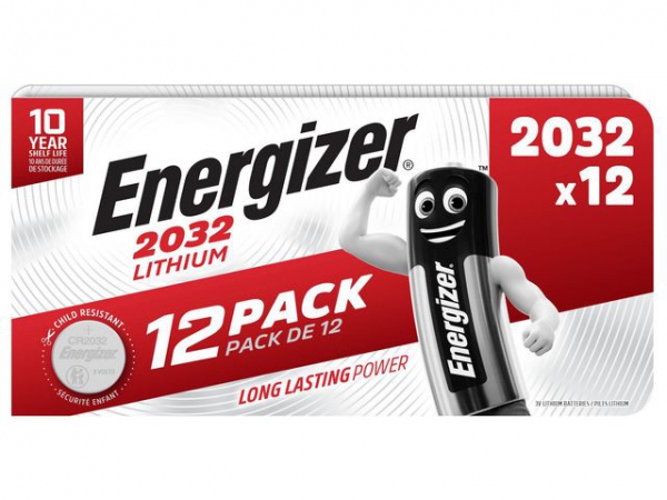 Batteri Energizer Lithium Cr2032 (12 stk)