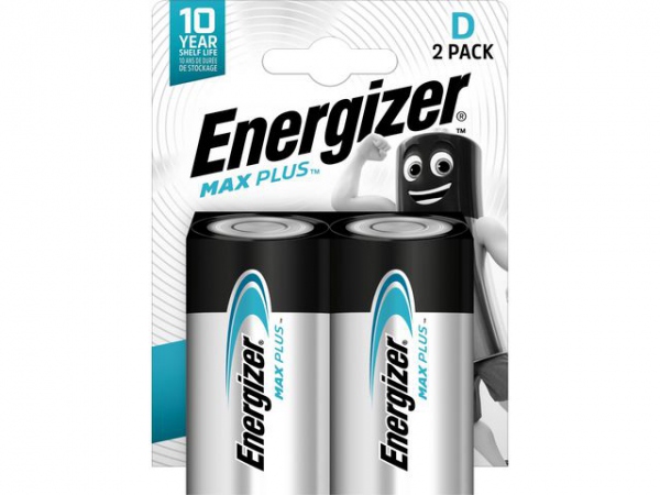 Batteri Energizer Max Plus D (2 stk)