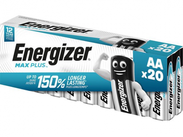 Batteri Energizer Max Plus Aa (20 stk)