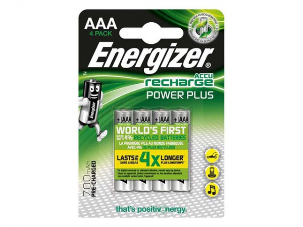 Batteri Energizer Recharge Aaa/Nh12 (4 stk)