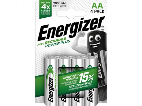 Batteri Energizer Recharge Aa/Nh15 (4 stk)