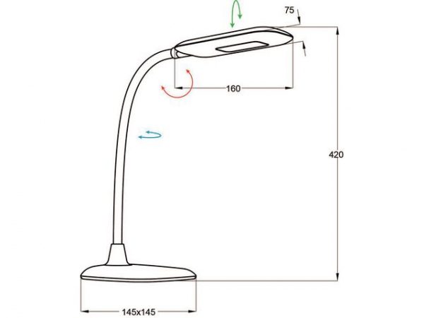 Lampe Aluminor Led Mika Sort