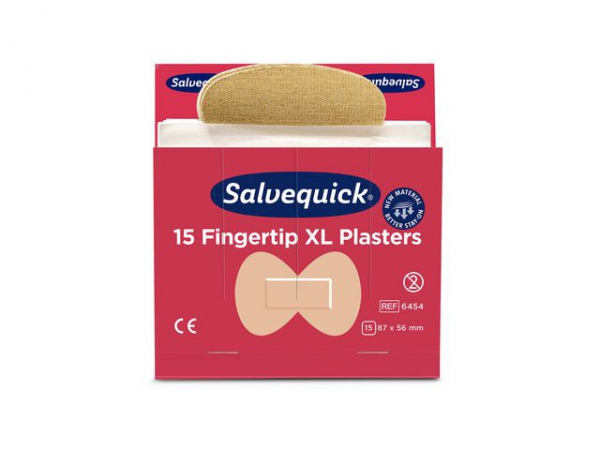 Fingertupplaster Salvequick Refill (15 stk/pk, 6 pakker)