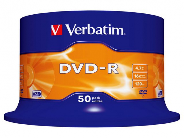 Dvd-R Verbatim 4.7Gb 16X Spindle (50 stk)