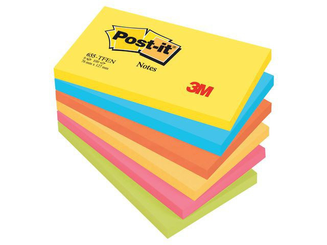 BildeNotatblokk Post-It 76X127 Energetic (6 stk)