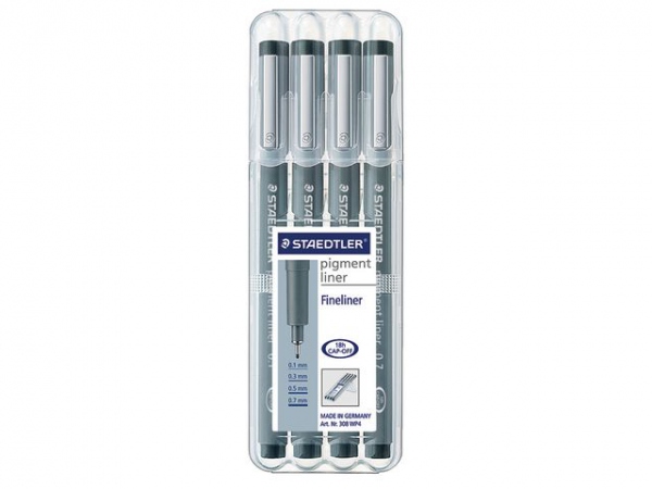 Fiberpenn Staedtler Pigment Liner 308 (4 stk)