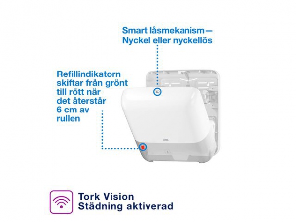 Dispenser Tork Matic Tørkerull H1 Hvit