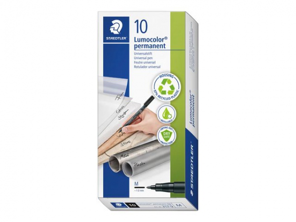 Overheadpenn Staedtler Lumocolor 317Sort (10 stk)