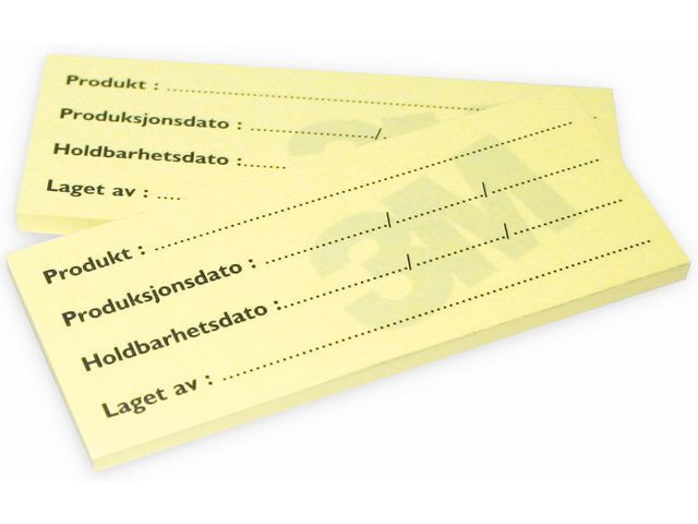 BildeMatmerking Post-It 100X40Mm Gul (6 stk)