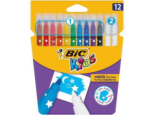 BildeTusj Bic Kids Magic Felt Pens (12 stk)