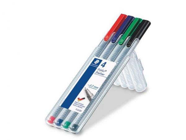 Fineliner Staedtler Triplus Ass (4 stk)