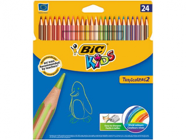 Fargeblyant Bic Tropicolor (24 stk)