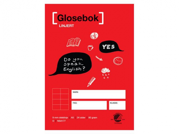 Glosebok A5 70G 24Bl 9Mm Delelinje (10 stk)