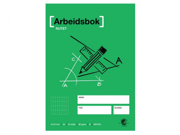 Arbeidsbok A4 80G 5X10 Rutet (20 stk)