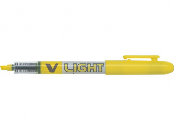 Tekstmarker Pilot V Liquid Light Gul (12 stk)