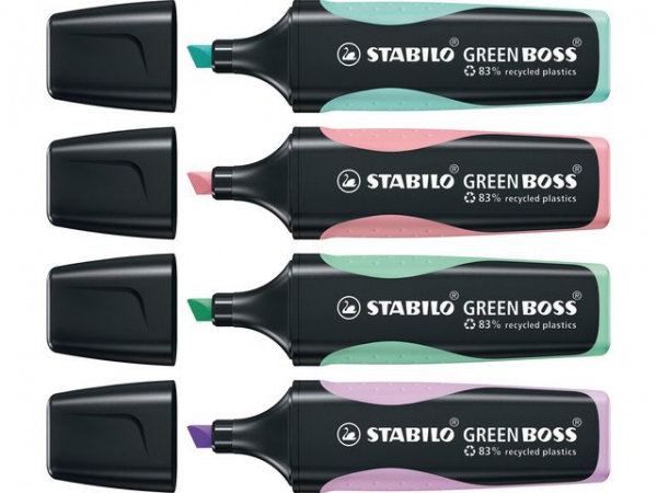 Tekstmarker Stabilo Green Boss Past (4 stk)