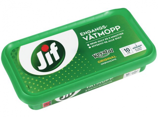 Engangsvåtmopp Jif Krystal Original (10 stk)