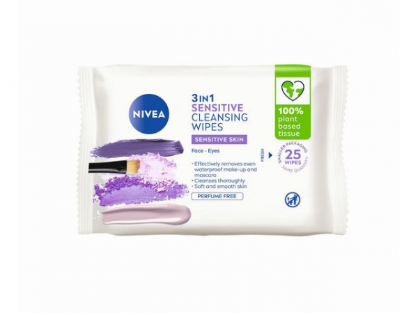 Renseserviett Nivea Sensitive Ansikt (25 stk)