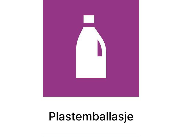 BildeKildesorteringsetikett Plast A4