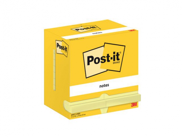 Notatblokk Post-It 76X127 Linj Cy (12 stk)