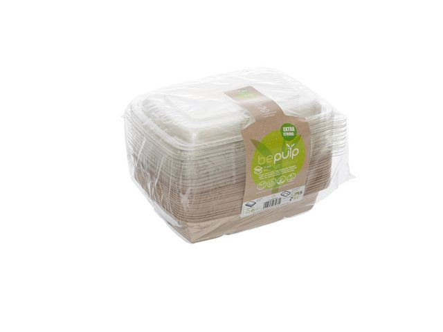 BildeMikrobeger Bagasse M/Lokk 950Ml (15 stk)