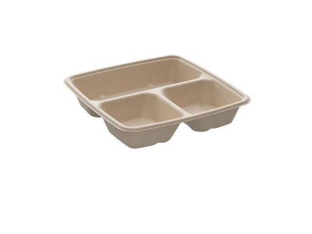 BildeMikrobeger Bagasse 23X23Cm 3R (75 stk)