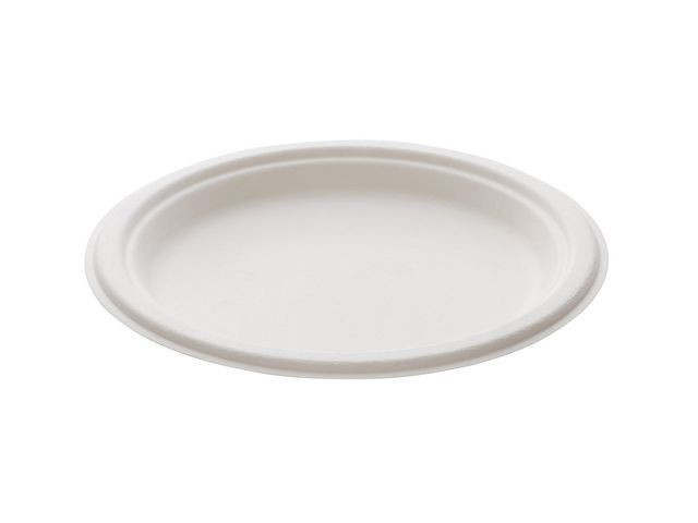 BildeTallerken Bagasse 23Cm Hvit (50 stk)