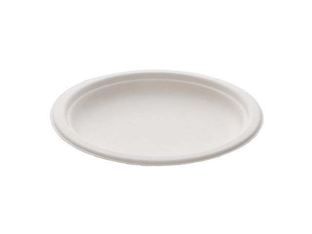 BildeTallerken Bagasse 18Cm Hvit (50 stk)